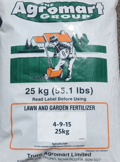 a bag of fertilizer 4-9-15